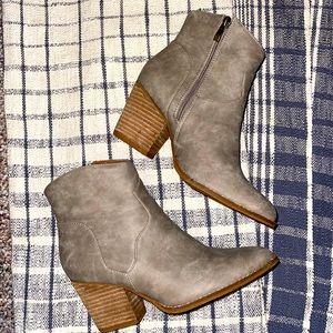 Taupe Heeled Booties